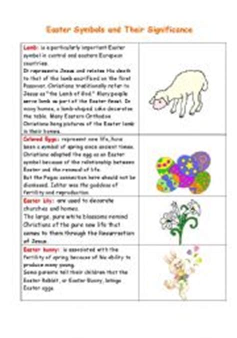 Old english ēastre, after a germanic goddess eostre; English worksheets: Easter symbols and their significance