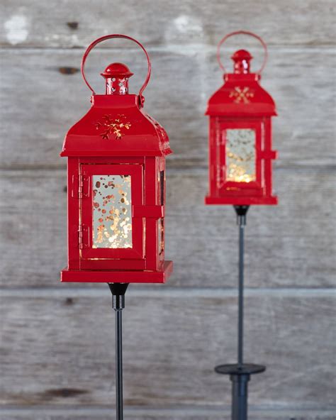Outdoor Led Holiday Lanterns Set Of 2 Balsam Hill Decorating With