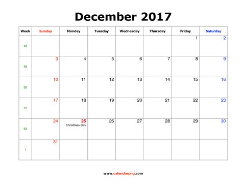 December 2017 Calendar Png Huy Tran Medium