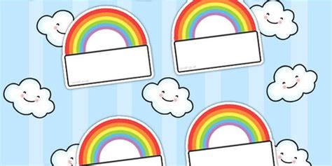 Editable Rainbow Labels Kindergarten Classroom Decor Rainbow