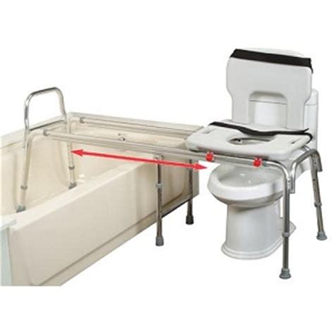 Buy products such as platinum health carousel sliding transfer bench with swivel seat premium padded bath shower chair with. XX Long Toilet to Tub Sliding Transfer Bench : extra long ...