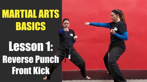 Martial Arts Basics Beginner Lesson Reverse Punch And Front Kick Youtube