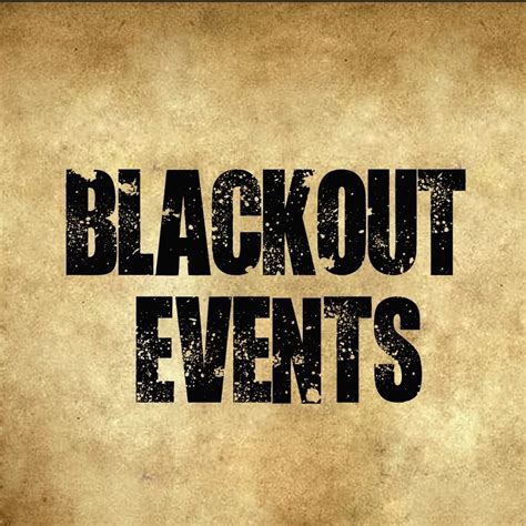 Blackout Events Seattle Wa