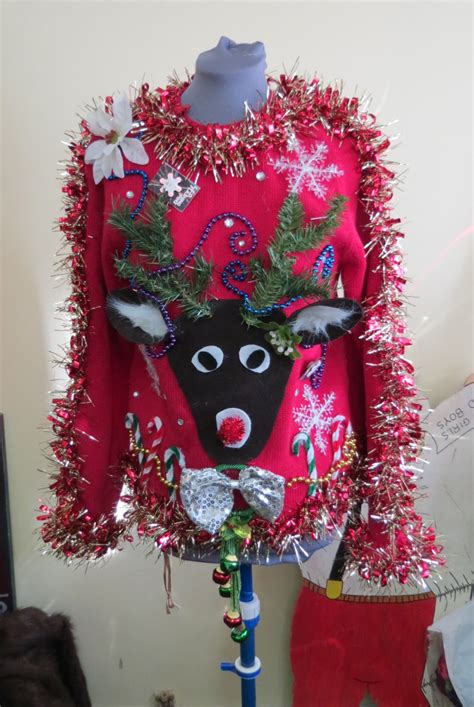 custom 3 d reindeer tacky ugly christmas sweater with wild etsy