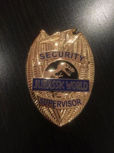 Rare Jurassic World Prop Replica Security Supervisor Badge 3843160067