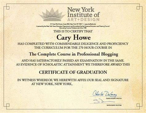New York Institute Of Art And Design Online Course In Blogging