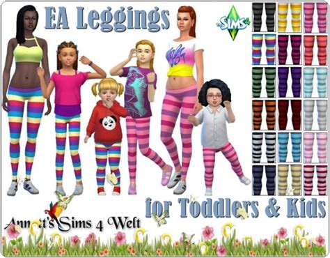 Annett`s Sims 4 Welt Leggings For Kids And Toddlers • Sims 4 Downloads