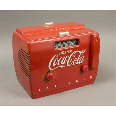 vintage 1949 coca cola cooler am fm radio witherell s auction house