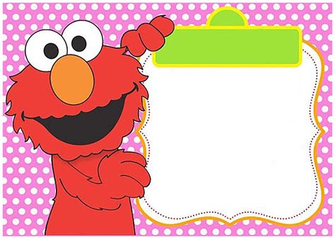 Elmo Party Invitations Free Printable
