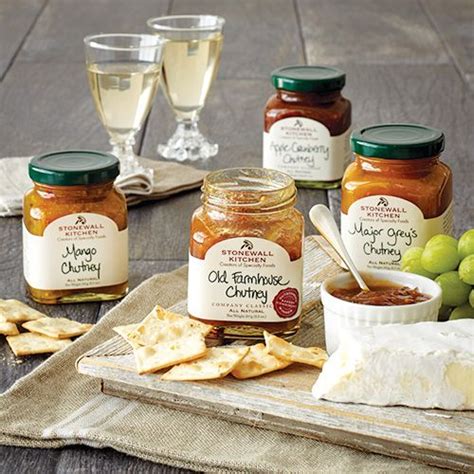 From savory jams, like a maple bacon and onion jam, to its ice. Stonewall Kitchen Chutneys are a quick and easy appetizer ...