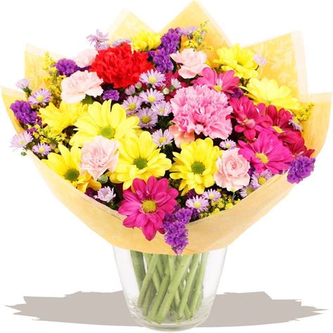 Eden4flowers Bqf Cflpt Bright Mixed Flowers Cheerful Bouquet Multi