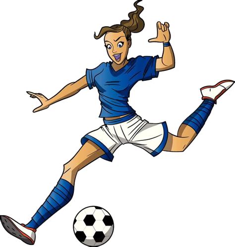 Download Player Cartoon Girl Clip Art Women Girl Soccer Player
