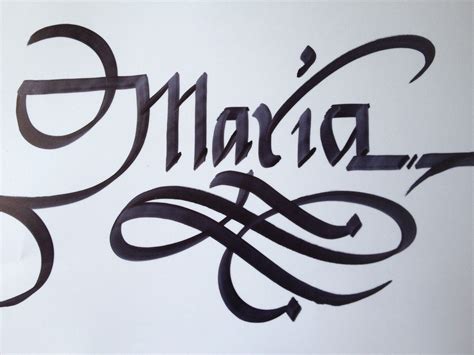 Maria Calligraphy Name Tattoo Designs Name Tattoo Tatto Design