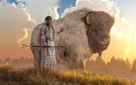 White Buffalo Calf Woman Digital Art By Daniel Eskridge Pixels
