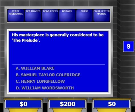 Jeopardy is a quiz game that challenges players to answer trivia in specific categories. 5 Free Online Jeopardy! Games