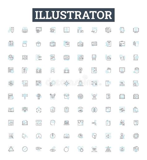 Illustrator Vector Line Icons Set Illustrator Vector Design Drawing