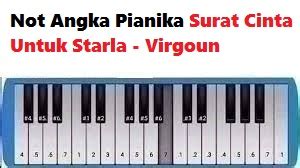 Not Angka Pianika Surat Cinta Untuk Starla - Virgoun - CalonPintar.Com