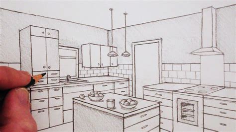 How To Draw Dream Kitchen In Two Point Perspective New Video From
