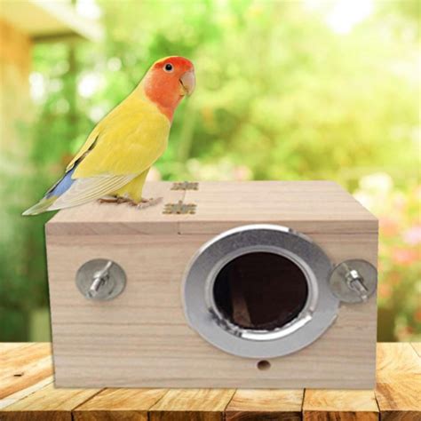 Jolly Parakeet Nest Box Bird House Budgie Wood Breeding Box For