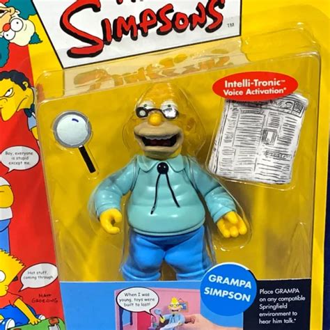 New Grampa Simpson Simpsons Playmates Wos Original Series 1 Action Figure 99112 3145 Picclick