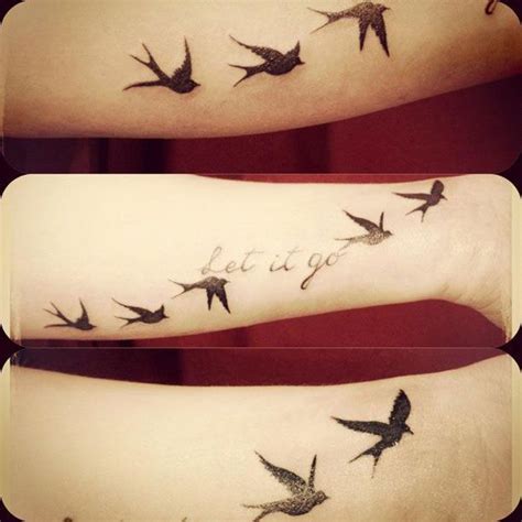 Swallow Bird Silhouette Forearm Tattoo Heart For Art Tattoo Shop
