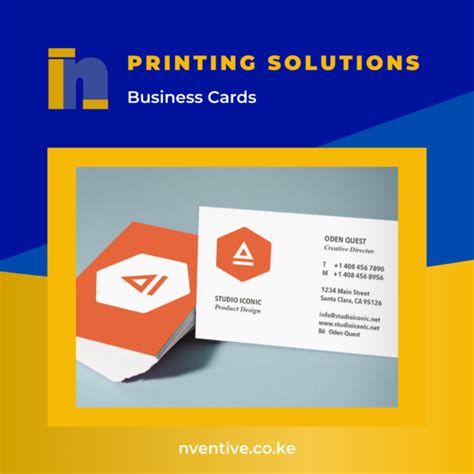 We Print Business Cards At Nventive Communication