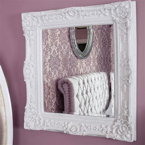 Caens White Decorative Mirror White Mirrors Wall Mirrors