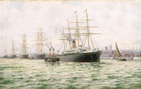 The White Star Line Steamship Adriatic Leaving Liverpool