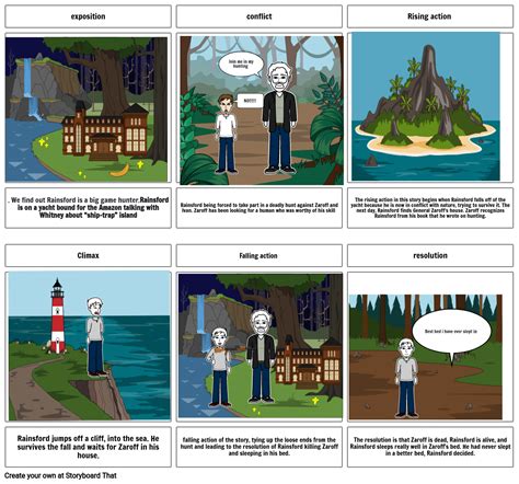 The Most Dangerous Game Storyboard By Bm5525