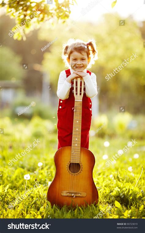 Little Girl With A Guitar Stock Photo 90723019 Shutterstock