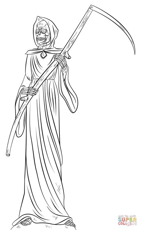 Anime Grim Reaper Coloring Pages