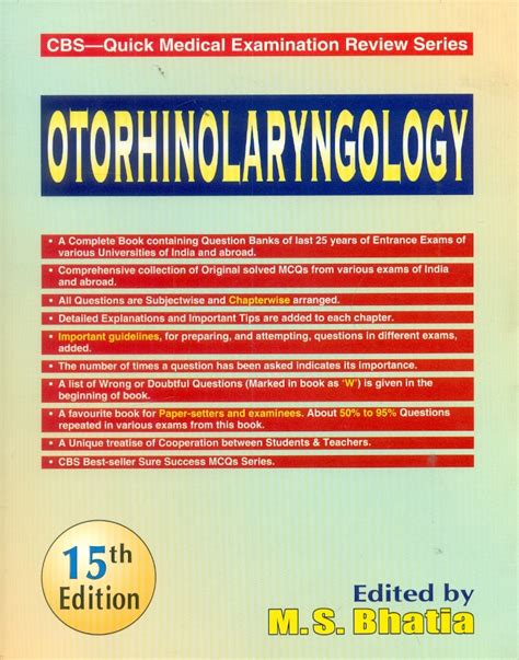 Otorhinolaryngology Cbs Quick Medical Examination Review Series
