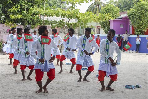 Fulidhoo Island Maldives Is Famous For Its Cultural Dances Young Men