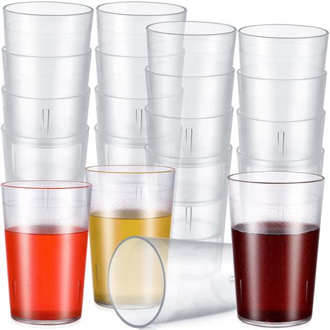 Buy 48 Pack Restaurant Grade 8oz Clear Plastic Cup Break Resistant Drinking Glasses Are Reusable