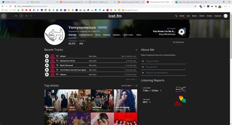 I edited the last.fm dark theme css to work better with the new layout : lastfm