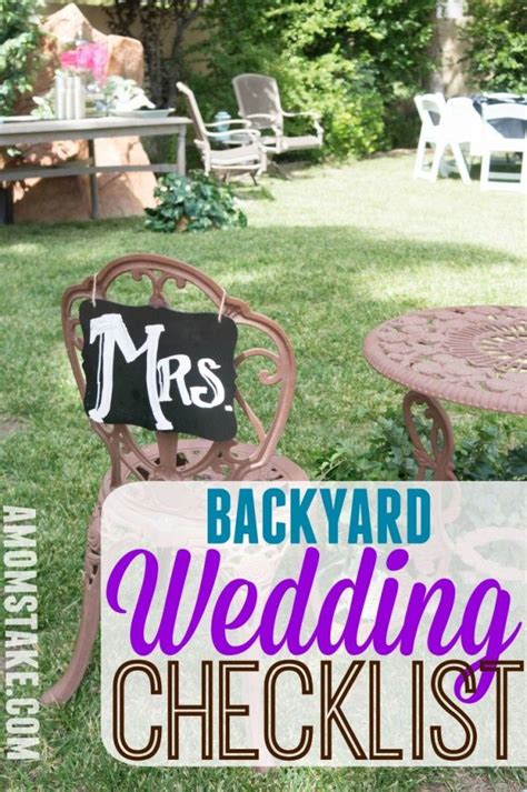 My step mother is mormon and she got all the missionaries to build a beautiful deck with a gazebo and lots of other things but they did it coz she fed them. A helpful checklist for planning your backyard wedding ...