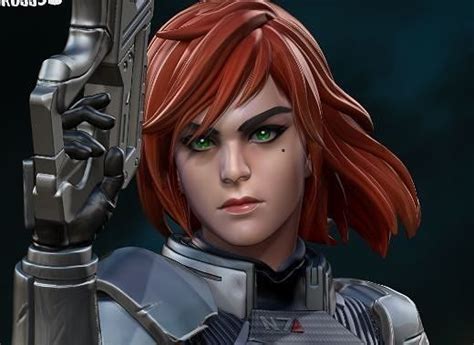 Female Shepard Mass Effect 3d Model 3d Printable Cgtrader