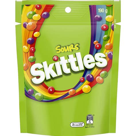 Calories In Skittles Sours Lollies Large Bag Calcount