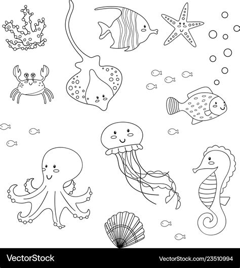 Under The Sea Animals Coloring Pages