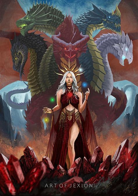Lady Tiamat By Artofjexion On Deviantart Em 2022 Tiamat Dragon Personagens Dnd Dragões