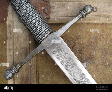 Medieval Sword Hilt Stock Photo Alamy
