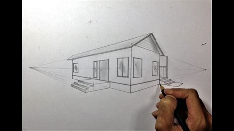 Architectural │how To Draw A Simple House In 2 Point Perspective 18 In