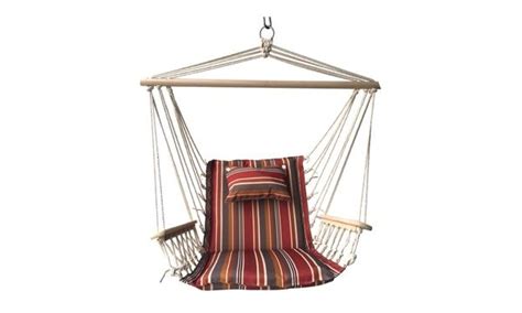 Backyard Expressions Hammock Chair With Wooden Arms Hanging Hammock