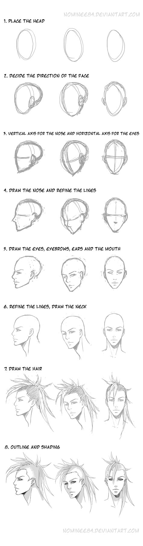 How I Draw Head N Face By Nominee84 On Deviantart Drawing Skills