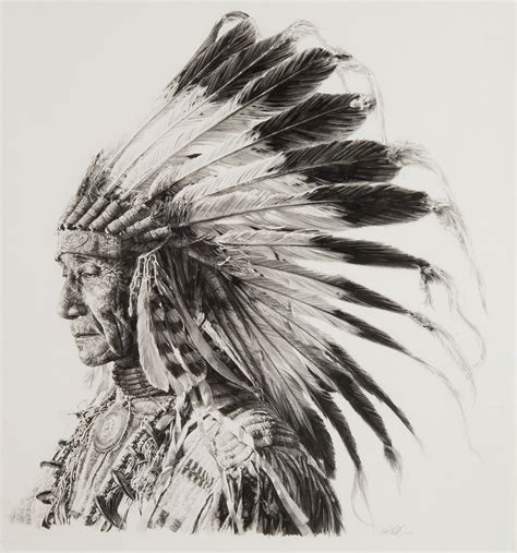 Paulcalle Sioux Indianchief Native American Drawing Native
