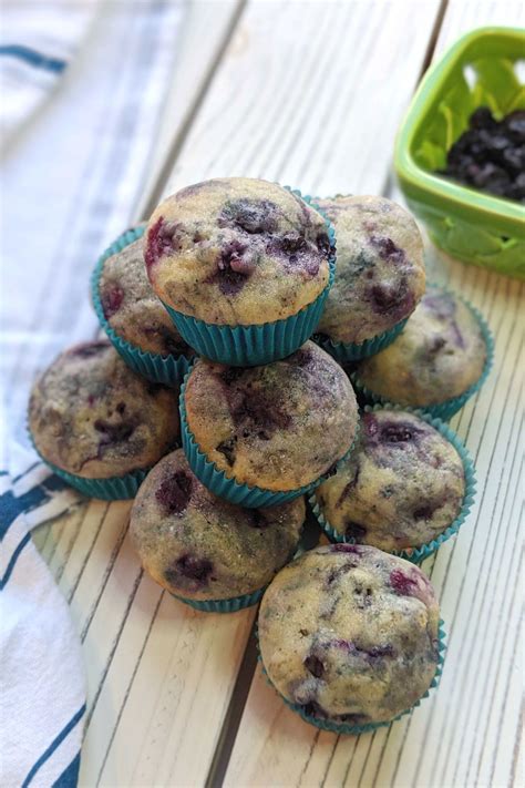 Mini Blueberry Muffins With Double The Blueberry Bakes And Blunders
