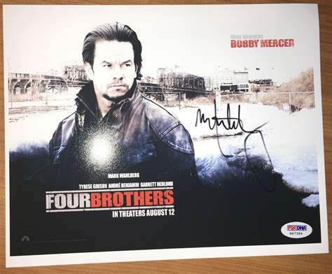 The robbers seemed to kill her but mercer brothers find many suspicious cases and decide to investigate to find out the truth. Mark Wahlberg FOUR BROTHERS movie signed autographed 8x10 ...