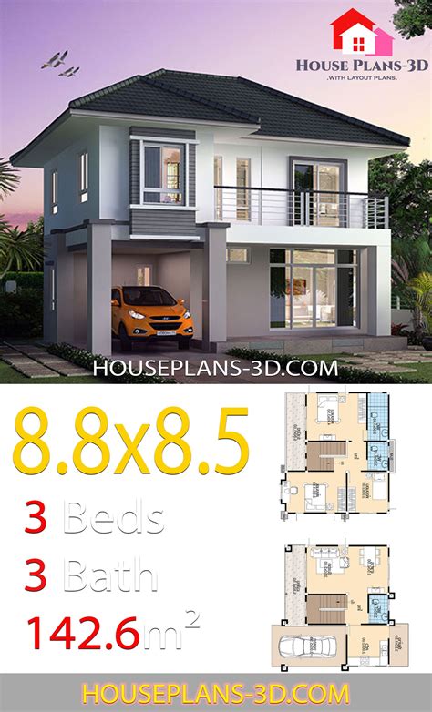 House Design Plan 13x12m With 5 Bedrooms Home Design 5 Bedroom House