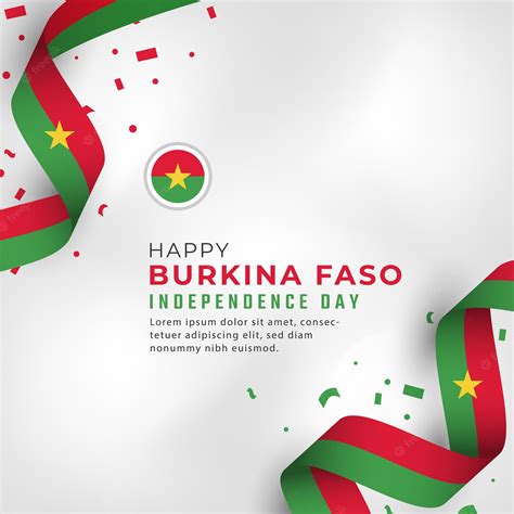 Premium Vector Happy Burkina Faso Independence Day August 5th