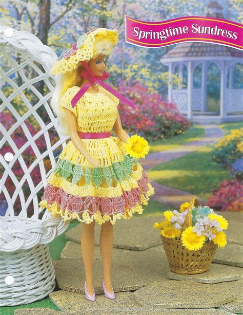 Springtime Sundress Crochet Doll Pattern Fashion Doll Dress Etsy Annie S Crochet Crochet Doll